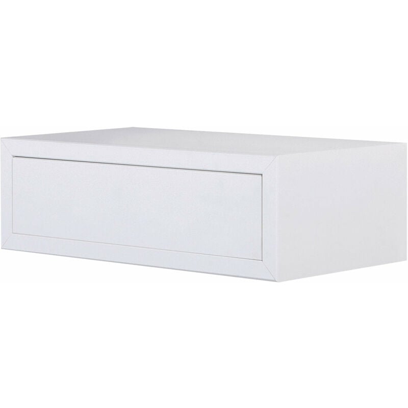 Giordanoshop - Mensola da Parete 1 Cassetto 45x13,4x23,7 cm in Fibra di Legno Lego Maxi Bianco