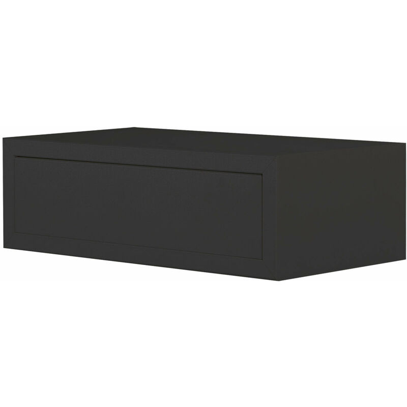 Giordanoshop - Mensola da Parete 1 Cassetto 45x13,4x23,7 cm in Fibra di Legno Lego Maxi Nero