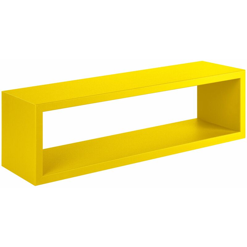 Mensola da Parete 60x18x15,5 cm in Fibra di Legno Regolo Giallo Canarino