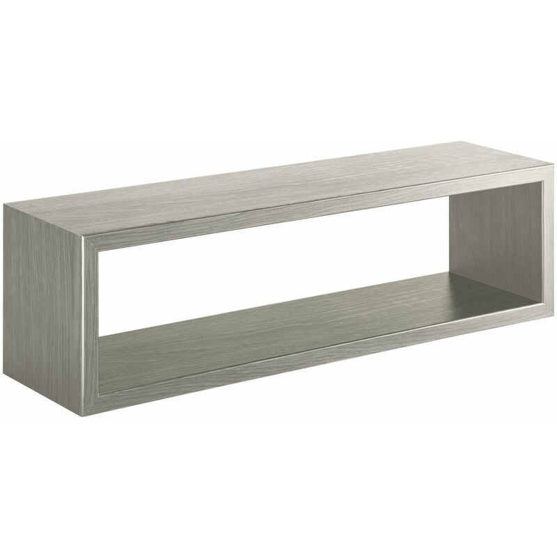 Mensola da Parete 60x18x15,5 cm in Fibra di Legno Regolo Rovere Grigio New