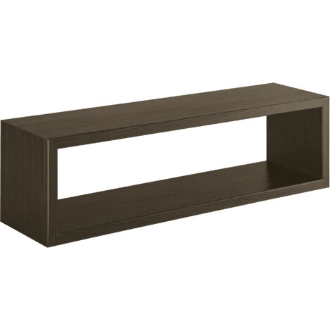 Mensola da Parete 60x18x15,5 cm in Fibra di Legno Regolo Rovere Scuro