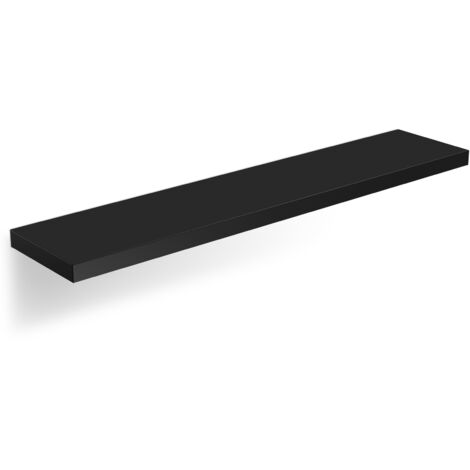 Mensola da parete 70cm nero con supporto