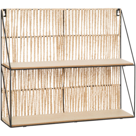 Mensola da parete cosy in corda e metallo 48x40cm - Atmosphera créateur d'intérieur