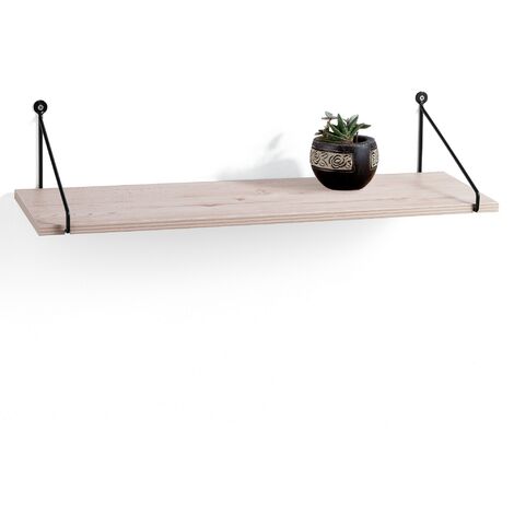 Mensola da parete effetto legno finitura rovere cm. H.11 x L.60 x P.16