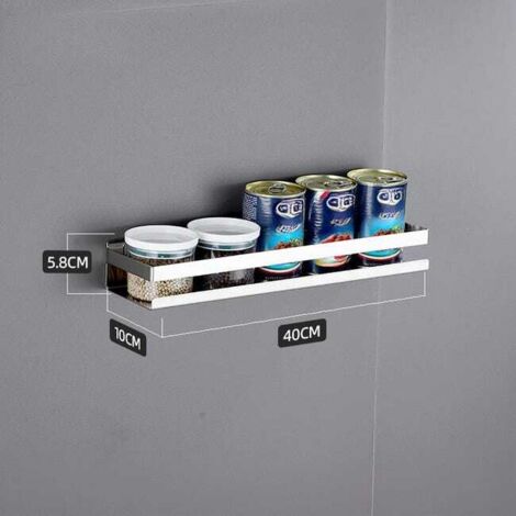 Mensola da parete in acciaio inox 304 per cucina e bagno, pratico supporto per spezie, utensili e accessori, 40105,8 cm