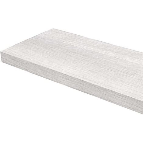 Mensola da parete in mdf bianco 100x24x4 cm