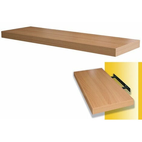Piano di lavoro scrivania con cassetti sospesa a parete in legno naturale -  XLAB Design
