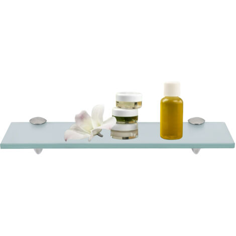 Mensola da parete in vetro 50 x 10 cm x 8 mm Satin Per cucine e bagni