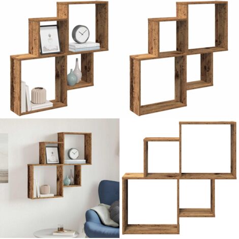 Mensola da Parete Legno Vecchio 80x15x78,5 cm Legno Multistrato - Mensola in legno - Truciolato