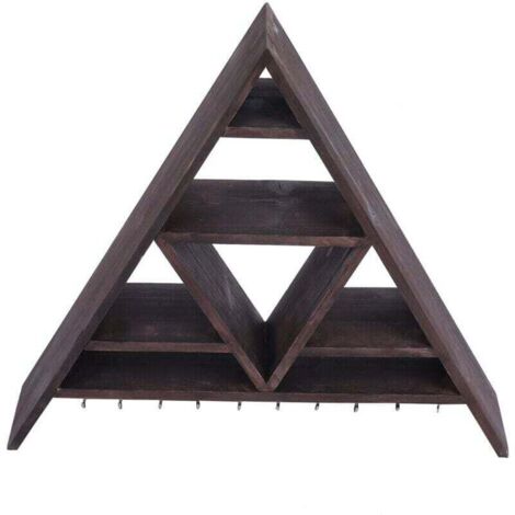 Mensola da parete, mensola da parete triangolare in cristallo, decorazione per casa e ufficio