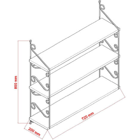 Mensola da parete, mensola portaoggetti Shelf Quercia