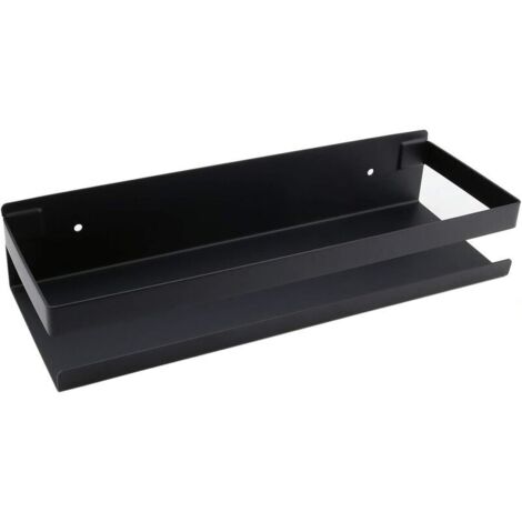 Mensola da parete per bagno 20-40 cm, moderna, per bagno, cucina e doccia, nero opaco (3010,56 cm)