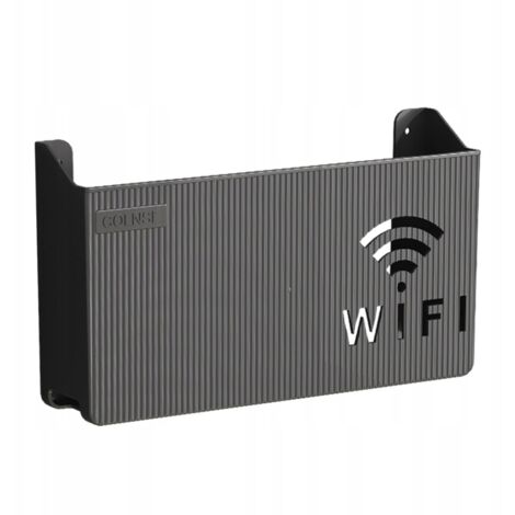 MENSOLA DA PARETE PER SWITCH ROUTER WIFI Nero