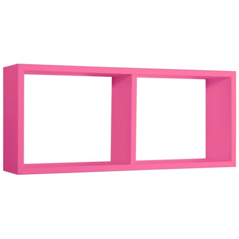 Mensola da parete scaffale 2 scomparti fuxia salotto camera soggiorno moderno Morgana
