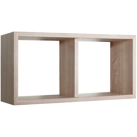 Set di 2 Mensole da Parete,Mensole Design Scandinavo,Scaffali Grigio  110x12x9cm Legno Massello di Pino -33151