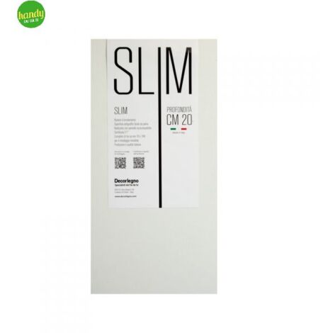 Mensola Decorlegno slim bianco 80 x 20 x 1,8 cm