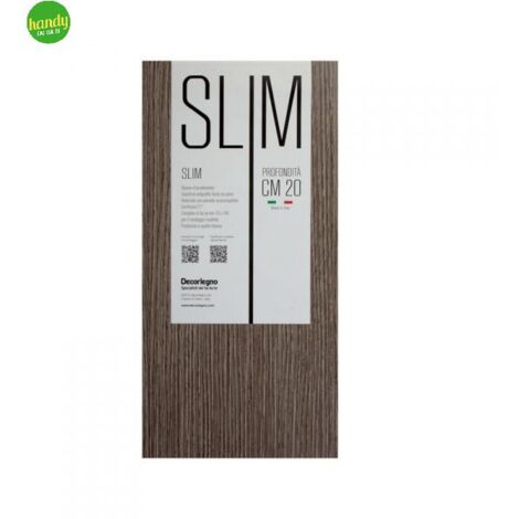 Mensola Decorlegno slim rovere grigio 80 x 20 x 1,8 cm