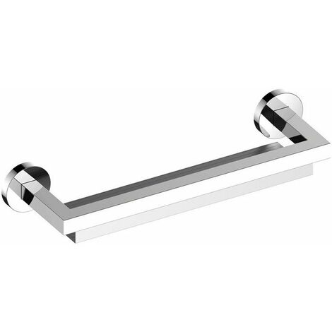 Keuco 11557170100 Mensola angolare per doccia, finitura alluminio  anodizzato argento e tergivetro incluso colore bianco