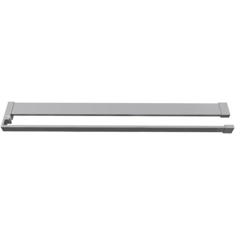 Mensola Doccia per Parete Doccia Walk in 80 cm Alluminio Cromo Lucido Porta-asciugamani Adattabile Vetro da 8 mm