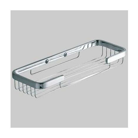 MENSOLA DOCCIA RETTANGOLARE ALASKA 1 RIPIANO Ottone-Acciaio