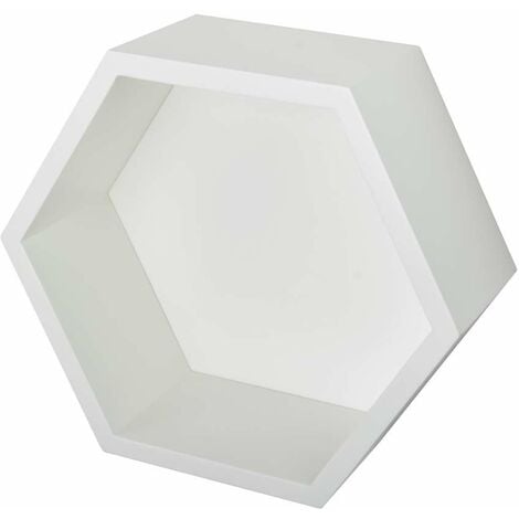 Mensola esagono bianco
