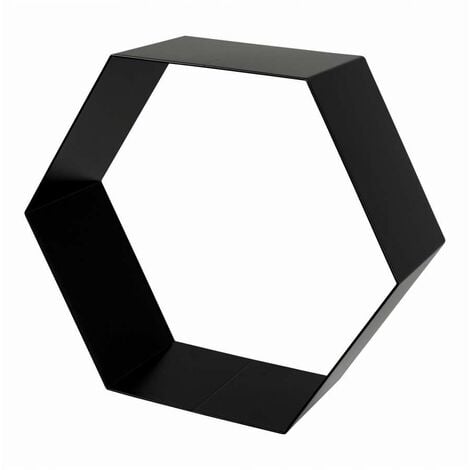 Mensola esagono metallo nero
