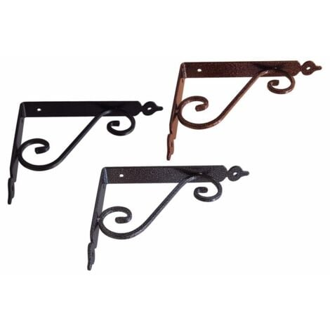 EAC MENSOLA FERRO BATTUTO CM 23 NERO MARTELLATO