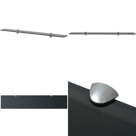Mensola Galleggiante in Vetro 100x20 cm 8 mm - Mensola in vetro temperato - Mensola da parete