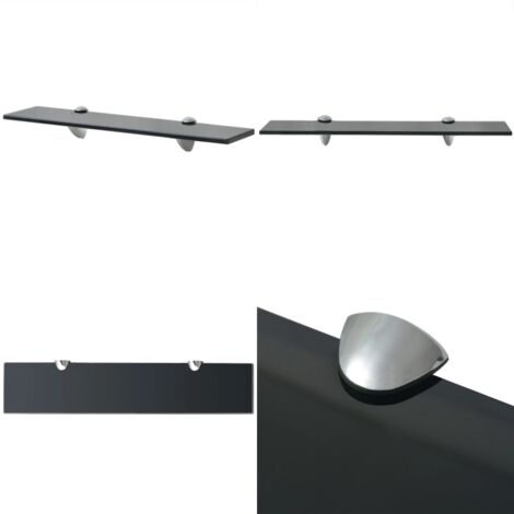 Mensola Galleggiante in Vetro 50x10 cm 8 mm - Mensola in vetro temperato - Mensola a muro