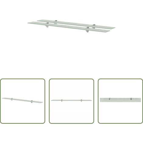 Mensola galleggiante -  Mensole Galleggianti 2 pz in Vetro 100x10 cm 8 mm
