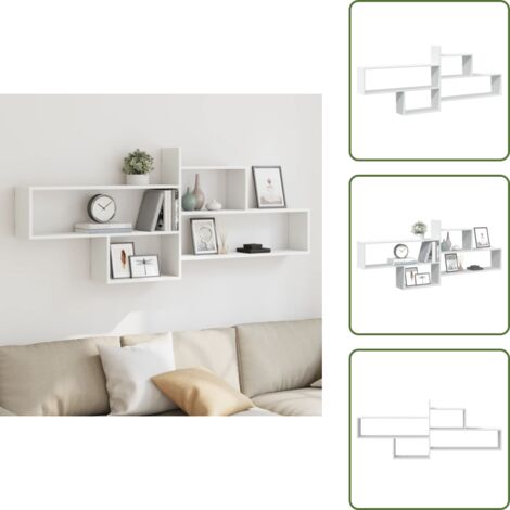 Mensola in legno - vidaXL Mensola a Parete Bianca 167,5x18x68 cm in Truciolato - Scaffale per interni