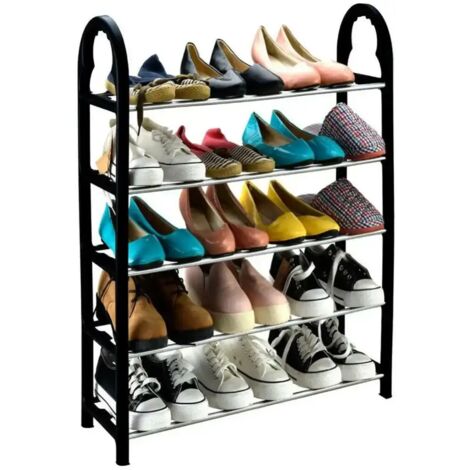 FPLUS Mensola in metallo a 4 piani - 50x65x19cm - Multicolor - Alluminio