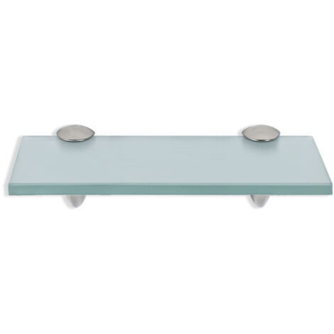 Mensola in vetro con supporto Mensola in vetro Mensola a muro Mensola per il bagno Vetro smerigliato 30 x 10 x 0.8 cm