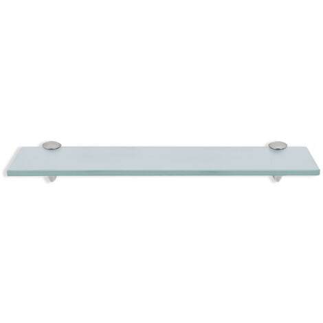 Mensola in vetro con supporto Mensola in vetro Mensola a muro Mensola per il bagno Vetro smerigliato 60 x 10 x 0.8 cm