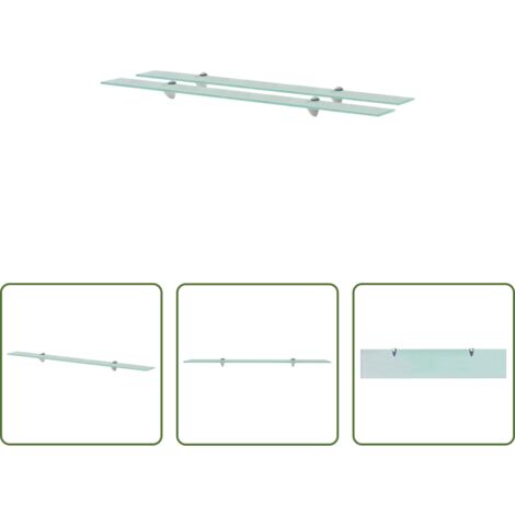 Mensola in vetro -  Mensole Galleggianti 2 pz in Vetro 100x20 cm 8 mm