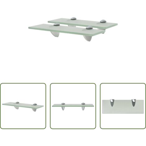 Mensola in vetro - Mensole Galleggianti 2 pz in Vetro 30x10 cm 8 mm