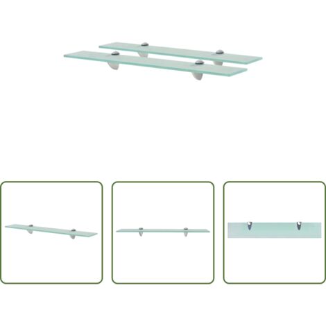 Mensola in vetro -  Mensole Galleggianti 2 pz in Vetro 60x10 cm 8 mm