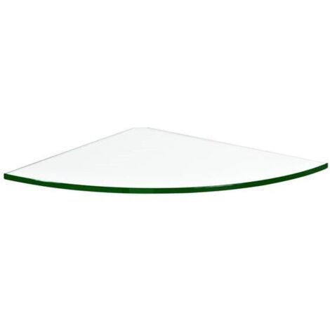 MENSOLA IN VETRO TRASPARENTE ANGOLO 300 X 300 X 8 MM