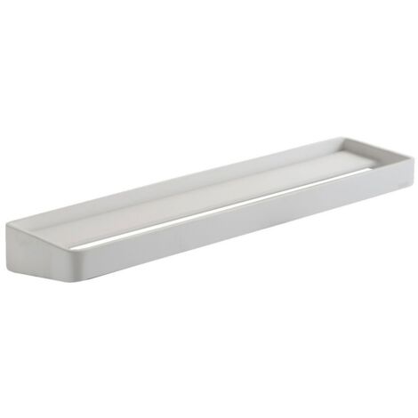 Mensola L. 300 mm bianco opaco con portasciugamano collezione Ever Brunt EVBR300