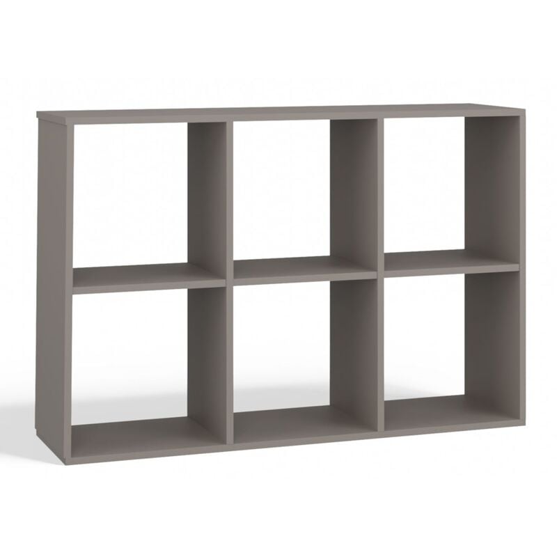 MARION - Scaffale modulare a 6 cubi - Libreria a 6 scomparti - 110x30x75 cm - Mobile contenitore