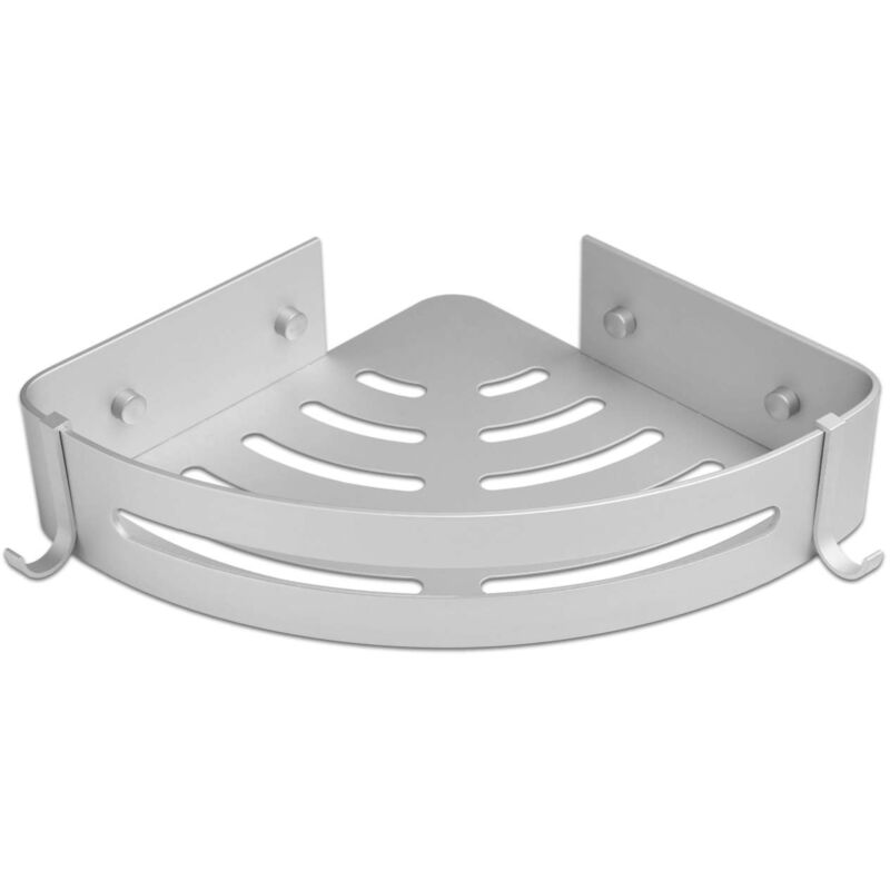 Mensola Myzea argento opaco per il bagno della