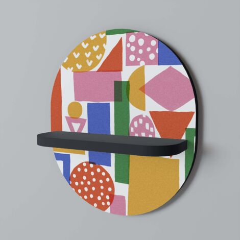 Mensola ovale GEOMETRIC GLIMMER nera