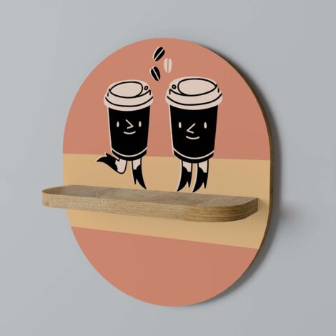 Mensola ovale JOYFUL COFFEE