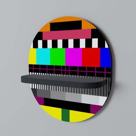 Mensola ovale PHILIPS PATTERN nera