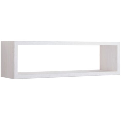 Mensola parete rettangolare rovere bianco scaffale salotto soggiorno camera Regolo