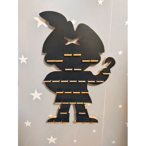 Mensola per minifigure pirata, nera