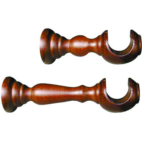 MENSOLA PER SCORRITENDA IN LEGNO+PIASTRA Ø mm. 37 col. Ciliegio cm. 10