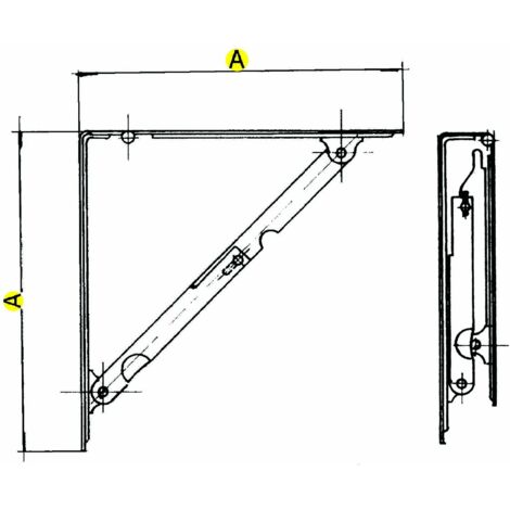 MENSOLA PIEGHEVOLE 30X30 BIANC
