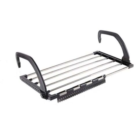 Mensola pieghevole multifunzionale per balcone con ganci multipli regolabili, scaffale per riporre biancheria intima, scarpe e calzini all'aperto, dimensioni: 5932 cm - 1 pezzo
