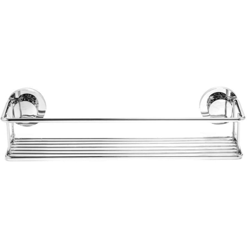 Mensola Plurifunzionale 42 Cm Da Parete Cromo In Acciaio Cromato Mo...